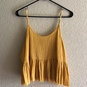 forever 21 golden yellow top